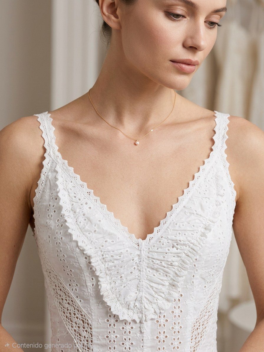 Volante de escote del Vestido Mery, opción 2
